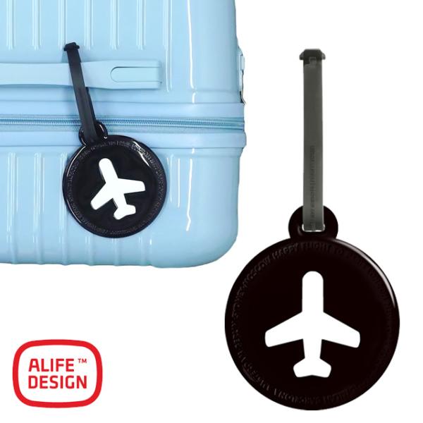 ネームタグ ラゲージタグ ラゲッジタグ 名札 丸型 おしゃれ 旅行 かばん スーツケース ALIFE...