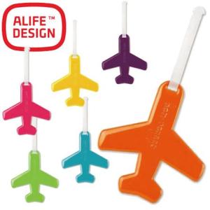 ネームタグ ラゲージドール エアプレイン 飛行機型 名札 目印 カラフル おしゃれ かわいい ALI...