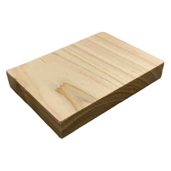 【まとめ買い=10個単位】ヒノキブロック（No.2）60×40×9mm 6個入 アソート(色柄ある場...