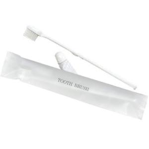 使い捨て 歯ブラシ ハブラシセット お試し 1個単位 歯磨き粉付き ホテル アメニティ 個包装 白 ...