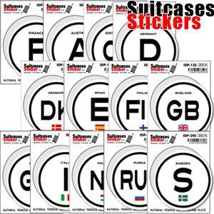 ステッカー シール 国旗 国際識別記号 国名 ヨーロッパ スーツケースステッカー 海外 旅行 トラベ...