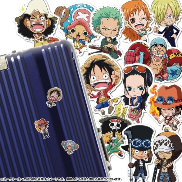 ワンピース ONE PIECE ステッカー シール ダイカット キャラクター かわいい スーツケース...