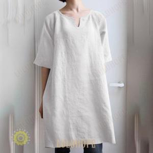 トップス シャツ tシャツ ロング チュニック...の詳細画像2
