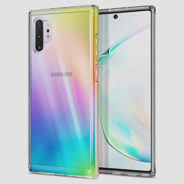 送料無料★Spigen Galaxy Note10 Plus ケース 背面クリア ワイヤレス充電 (...