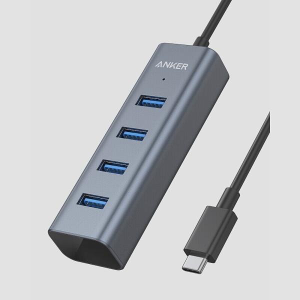 送料無料★Anker USB-C 4ポート USB3.0 ハブ 40cm ケーブル スリム設計 軽量...