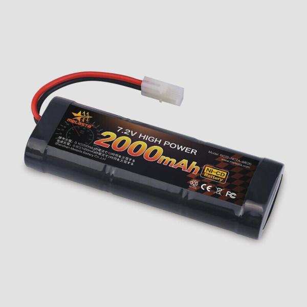 送料無料★Melasta 7.2V ラジコン ニッカドバッテリー 大容量2000mAh NI-CD電...