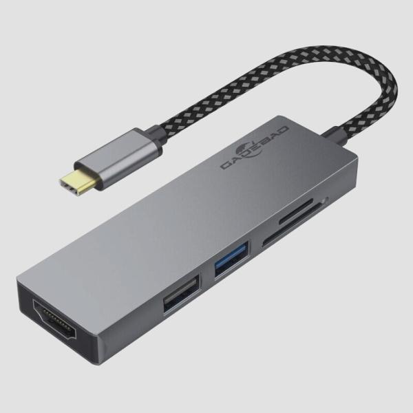 送料無料★USBハブ 5-in-1アダプタ マルチポート 4K HDMI+USB3.0/2.0+SD...