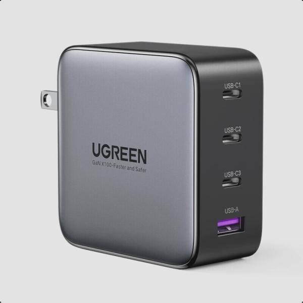 送料無料★充電器100W 4ポート 新生代GaN技術 PD充電器 USB-C充電器 Type-c 4...