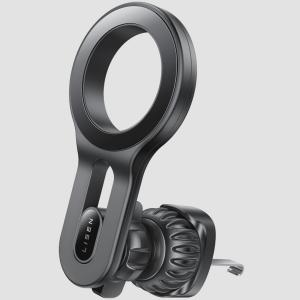 送料無料★LISEN スマホホルダー 車 MagSafe対応 マグネット 超強磁力 360度回転 エアコン 吹き出し口(グレー)
