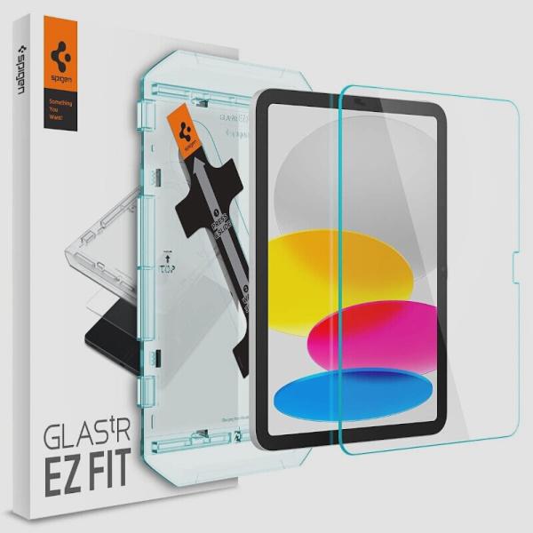 送料無料★Spigen EZ Fit ガラスフィルム iPad第10世代10.9インチ貼り付けキット...