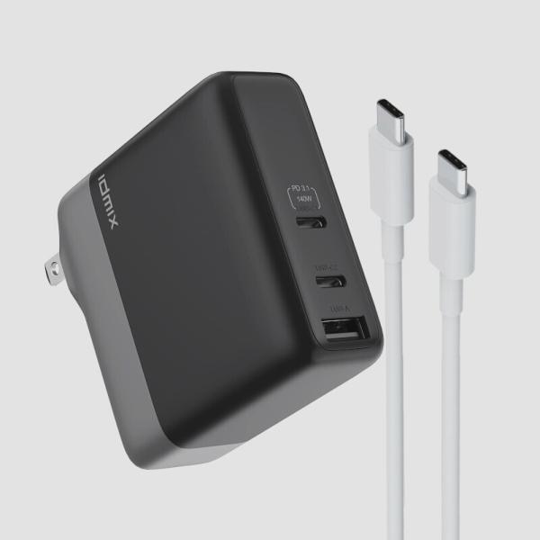 送料無料★充電器 140W  充電器 2個USB-Cポート+1個USB-Aポート 折りたたみ式 プラ...