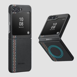 送料無料★PITAKA Galaxy Z Flip5ケース MagSafe ワイヤレス充電(600Dラプソディ)｜grobalrich