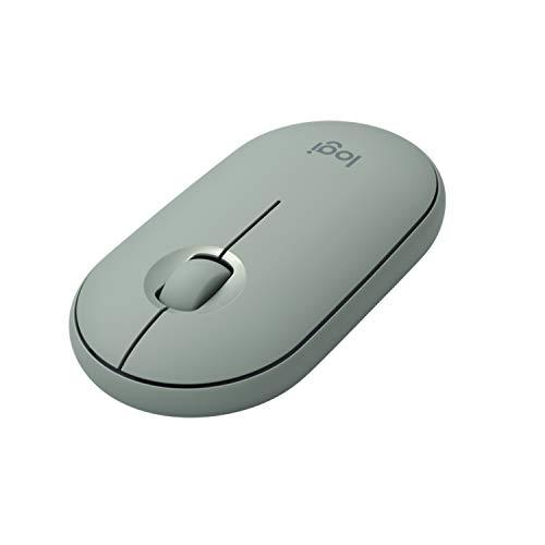 ロジクール ワイヤレスマウス 無線 マウス Pebble M350GN 薄型 静音 グリーン ワイヤ...