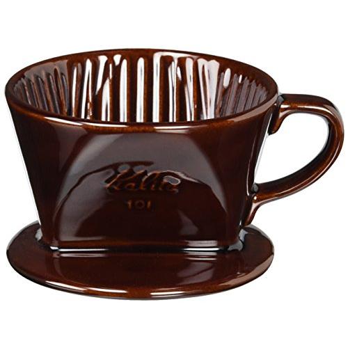 カリタ Kalita コーヒー ドリッパー 陶器製 ブラウン 1~2人用 101 日本製 101-ロ...