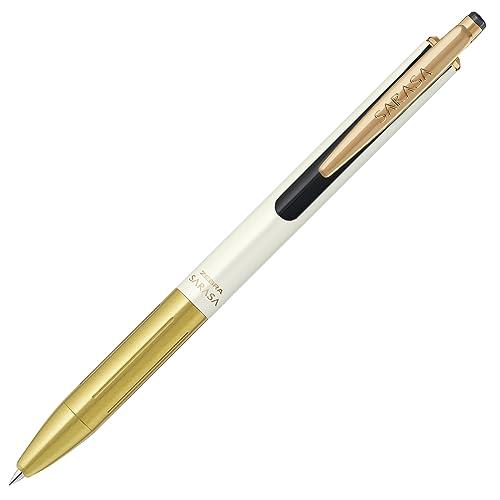 ゼブラ ジェルボールペン サラサグランド 20周年記念モデル 0.5mm ホワイトゴールド軸 黒イン...
