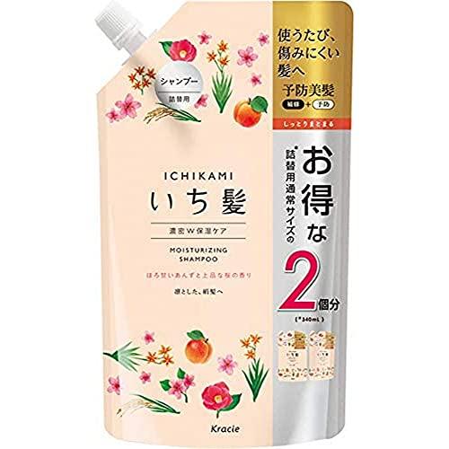 旧品 いち髪 濃密W保湿ケア シャンプー 詰替用2回分 680ml 680ミリリットル (x 1)