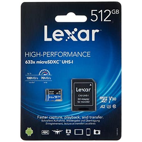 Lexar High-Performance 633x microSDXC 512GB LSDMI5...