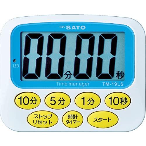 佐藤計量器(SATO) タイマー 大型 マグネット付 時計付 TM-19LS 1709-02