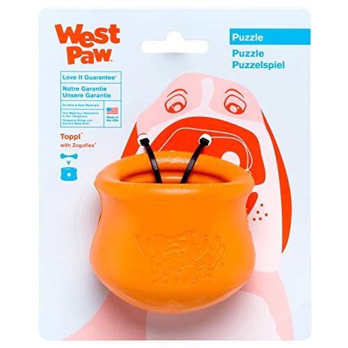 West Paw 犬用おもちゃ ゾゴフレックス タップル (S オレンジ)