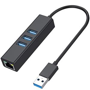 GUROYI USB LAN 変換アダプター 4ポート 1Gbps 10/100/1000Mbps RJ45 ギガビット、USB3.0*3拡張｜gronlinestore