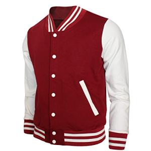 ビシルポール  野球ジャケットバーシティ野球コットンジャケットレタージャケット8色-maroon L｜gronlinestore