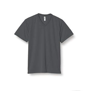 [グリマー] 半袖 4.4オンス ドライ Vネック Tシャツ 00337-AVT ダークグレー L (日本サイズL相当)｜gronlinestore