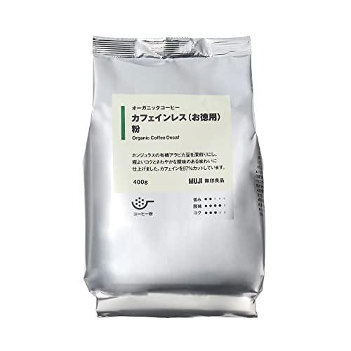 無印良品 オーガニックコーヒー カフェインレス (お徳用) dark roast 粉 400g 44...
