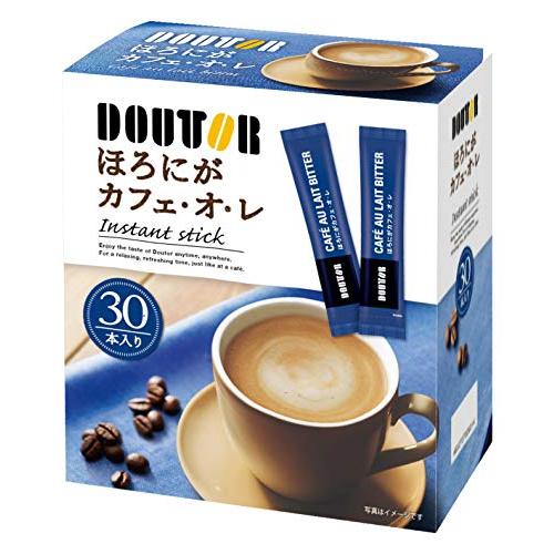 ドトールコーヒー ほろにがカフェ・オ・レ インスタントスティック 30本入り×6箱