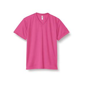 [グリマー] 半袖 4.4オンス ドライ Vネック Tシャツ 00337-AVT ホットピンク L (日本サイズL相当)｜gronlinestore