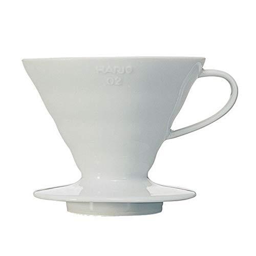 HARIO(ハリオ) V60透過ドリッパー02セラミックW 食洗機対応?1-4杯用 300ml ホワ...