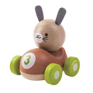 プラントイ 木のおもちゃ PLANTOYS バニーレーサー うさぎ ベビー用 車 木製玩具 知育玩具