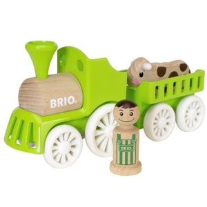 Brio ブリオ 木のおもちゃ ファームトレインセット 期間限定送料無料 列車 人形 乳幼児 ファーストセット かわいい ウシ グリーン