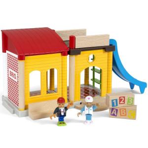 Brio ブリオ 木のおもちゃ ヴィレッジキンダーセット フィギュア 木製玩具 知育玩具 ごっこ遊び 超特価 学校 アルファベット