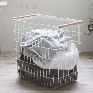 ランドリーバスケットl Tosca トスカ ホワイト 白 洗濯カゴ 収納 洗面所 シンプル おしゃれ インテリア Indicare