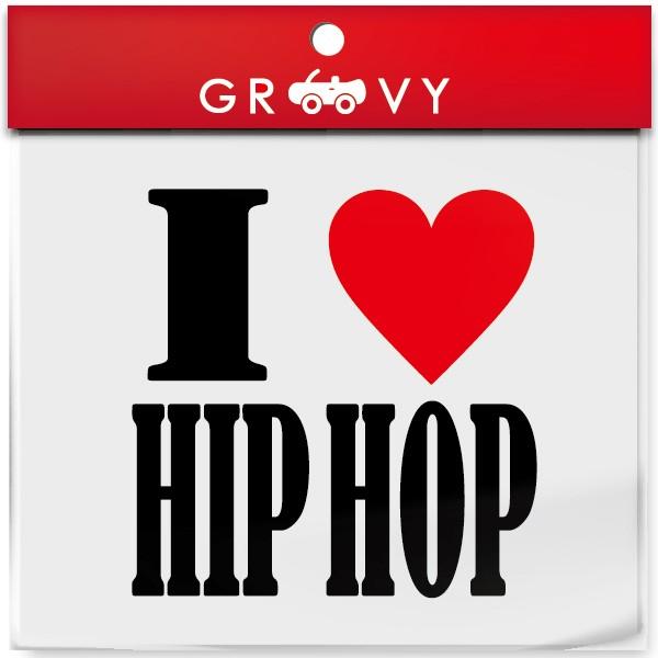 I LOVE HIP HOP 車 ステッカー アイ ラブ ヒップホップ 音楽 music ジャンル ...
