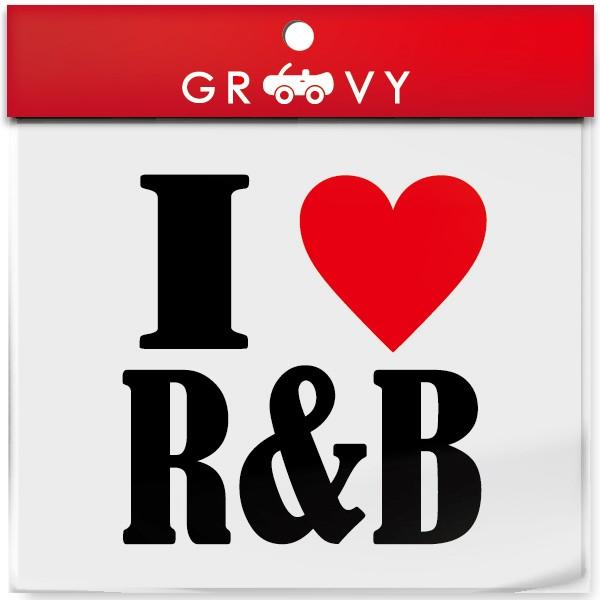 I LOVE R&amp;B 車 ステッカー アイ ラブ アール アンド ビー 音楽 music ジャンル ...