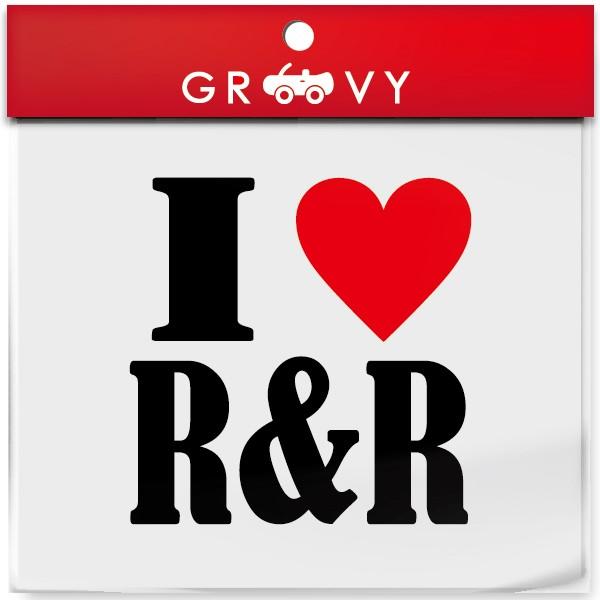 I LOVE R&amp;R 車 ステッカー アイ ラブ ロック アンド ロール 音楽 music ジャンル...