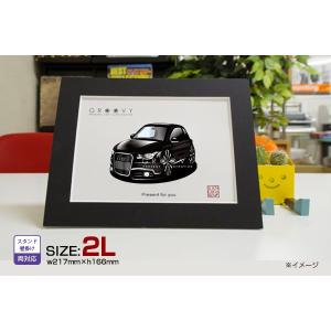 車好き プレゼント アウディ A1 車 イラスト A4版フレーム グルービー 