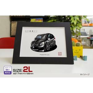 車好き プレゼント メルセデス ベンツ B クラス W245 車 イラスト 2L版 グルービー w 245 アート パーツ オーナー グッズ ギフト アクセサリー｜groovys