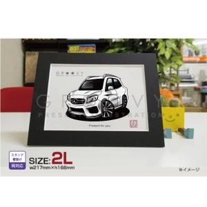 車好き プレゼント メルセデス ベンツ GLA 250 車 イラスト 2L版 グルービー アート パーツ オーナー グッズ ギフト アクセサリー｜groovys