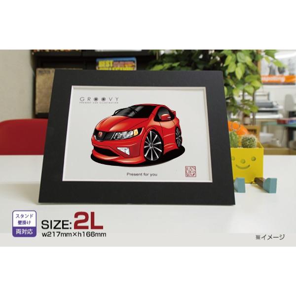 車好き プレゼント ホンダ シビック タイプ R EURO 車 イラスト 2L版 グルービー hon...