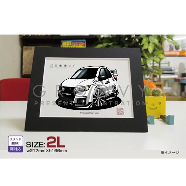 車好き プレゼント ホンダ シビック タイプR FK2 車 イラスト 2L版 グルービー honda...