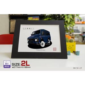車好き プレゼント ランドローバー ディフェンダー 車 イラスト A4版