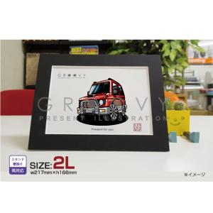 車好き プレゼント 三菱 パジェロ ミニ 初代ver1 車 イラスト A4版