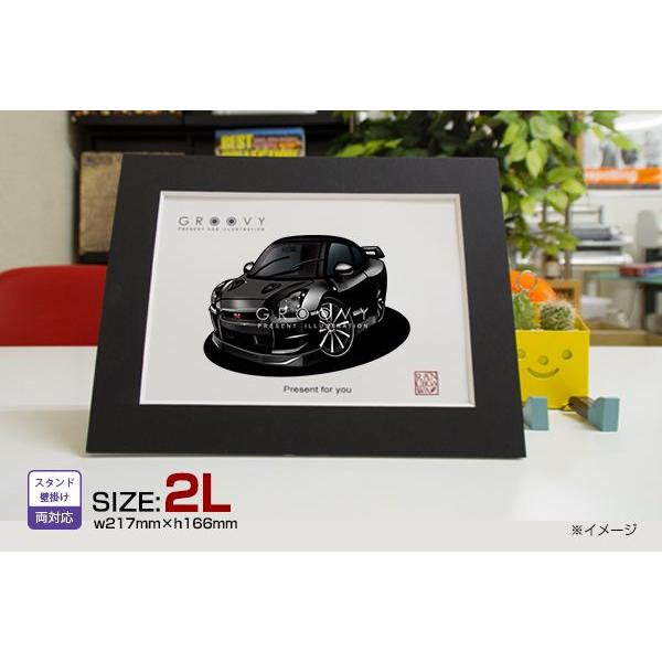 車好き プレゼント 日産 GTR R35 車 イラスト 2L版 グルービー ニッサン ジーティーアー...