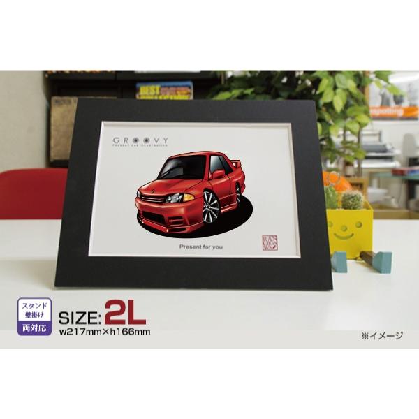 車好き プレゼント 日産 スカイライン R32 車 イラスト 2L版 グルービー ニッサン スカイラ...