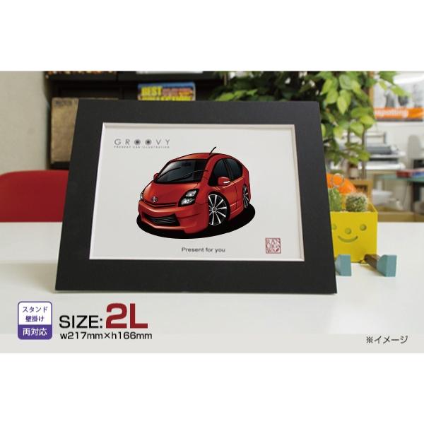 車好き プレゼント トヨタ プリウス NHW20 車 イラスト 2L版 グルービー TOYOTA p...