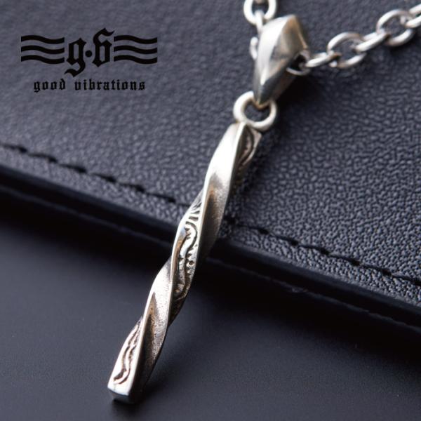 シルバー 925 ネックレス ペンダント トップ ヘッド ツイスト スティック スパイラル 棒 シン...