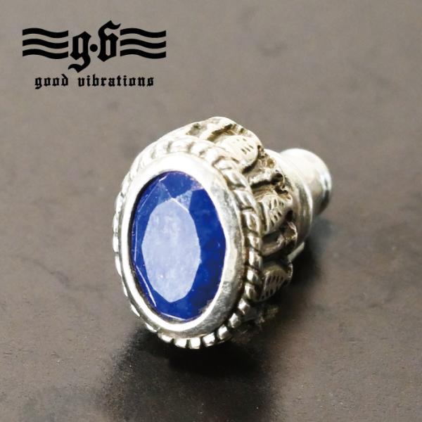 シルバー 925 ピアス 片耳 天然石 ラピス ラズリ パワーストーン デザイン シンプル お守り ...