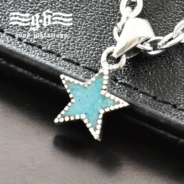 シルバー 925 ネックレス ペンダント トップ ヘッド 天然石 ターコイズ 星 スター パワースト...